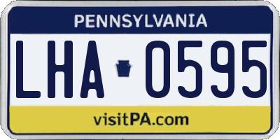 PA license plate LHA0595