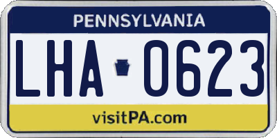 PA license plate LHA0623