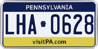 PA license plate LHA0628