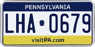 PA license plate LHA0679