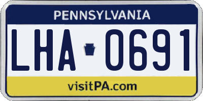 PA license plate LHA0691