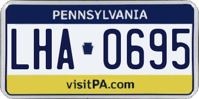 PA license plate LHA0695