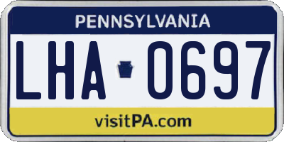 PA license plate LHA0697