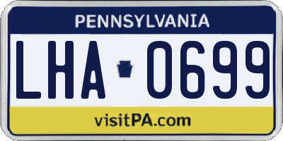 PA license plate LHA0699