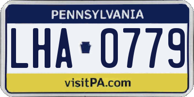 PA license plate LHA0779