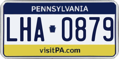 PA license plate LHA0879