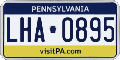 PA license plate LHA0895