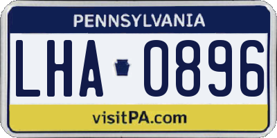 PA license plate LHA0896