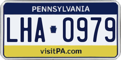 PA license plate LHA0979