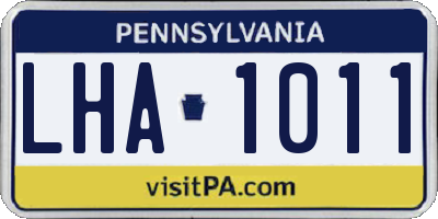 PA license plate LHA1011