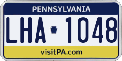 PA license plate LHA1048