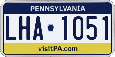 PA license plate LHA1051