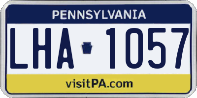 PA license plate LHA1057
