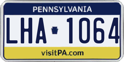 PA license plate LHA1064