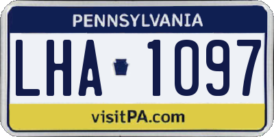 PA license plate LHA1097