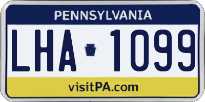 PA license plate LHA1099