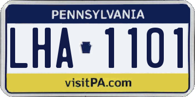 PA license plate LHA1101