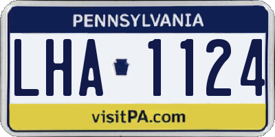 PA license plate LHA1124
