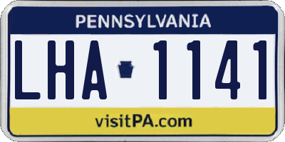 PA license plate LHA1141