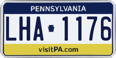PA license plate LHA1176