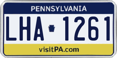 PA license plate LHA1261