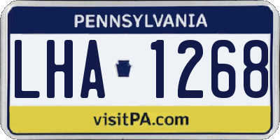 PA license plate LHA1268
