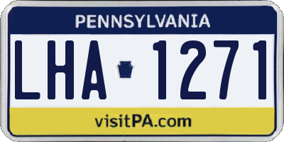 PA license plate LHA1271