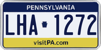 PA license plate LHA1272