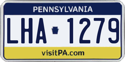 PA license plate LHA1279