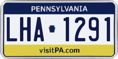 PA license plate LHA1291