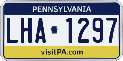 PA license plate LHA1297