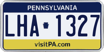 PA license plate LHA1327