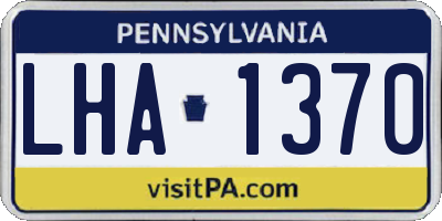 PA license plate LHA1370