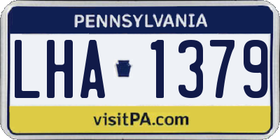PA license plate LHA1379