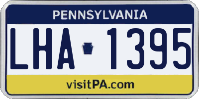 PA license plate LHA1395