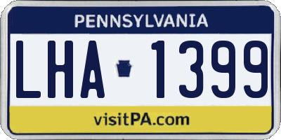 PA license plate LHA1399