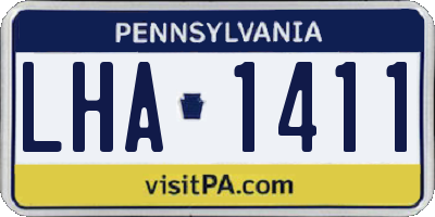 PA license plate LHA1411