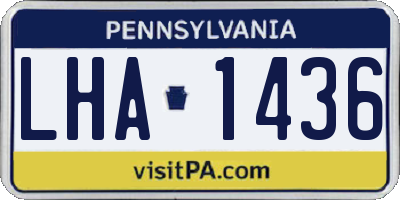 PA license plate LHA1436