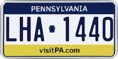 PA license plate LHA1440