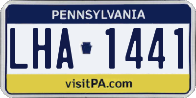 PA license plate LHA1441