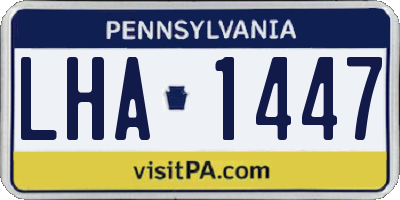 PA license plate LHA1447