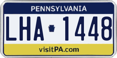PA license plate LHA1448