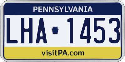 PA license plate LHA1453