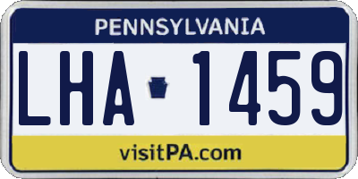 PA license plate LHA1459
