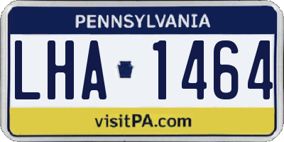 PA license plate LHA1464