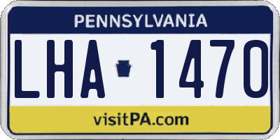 PA license plate LHA1470