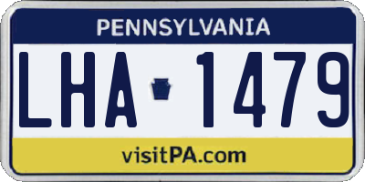 PA license plate LHA1479