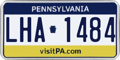 PA license plate LHA1484