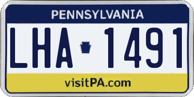 PA license plate LHA1491