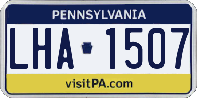 PA license plate LHA1507